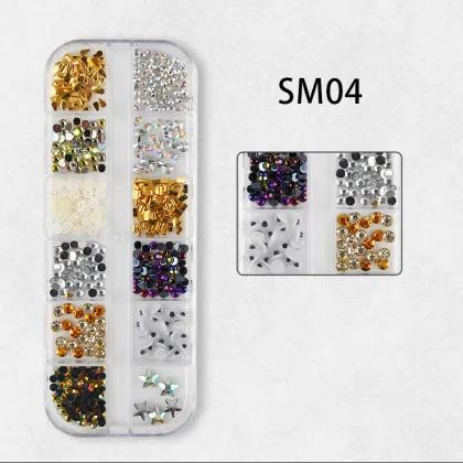 Shiny Diamond Nail Rhinestones for Nail Art and Manicure Decoration