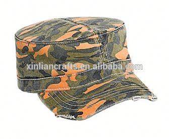 New Design free sample cool 100% cotton fitted military army cadet cap and hat