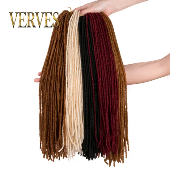 Dreadlocks Hair Extension 18 inch 54 roots/piece Crochet Braids Synthetic Braiding Hair for Women Black brown twist braid
