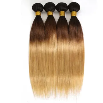 Raw Unprocessed 1b/4/27 remy 1b ombre human hair bundles, bundles with closure human hair wholesale