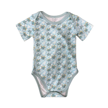 % 100 pamuklu baskılı bebek romper
