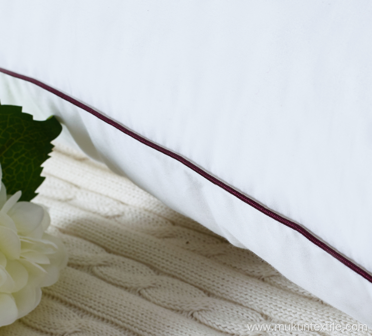 Embroidery White bed sleep pillow hotel