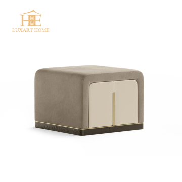 Wooden Frame Fabric Ottoman Velvet Bedroom Bench Chair Stool