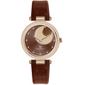 Блестящий лунный рисунок Sunray Dial Quartz Woman Watch