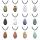 GreenJoan Healing Crystal Coffin Gemstone Pendant Necklaces