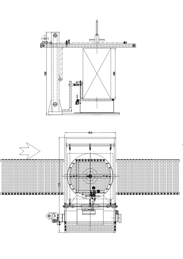 Stretch Wrapper with Top Sheet Dispenser