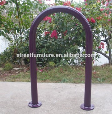 Floor-mounted metal bike parking rack