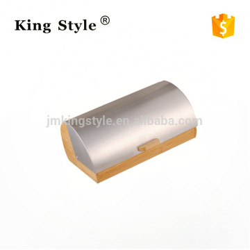 Bamboo Bread Bin / Bread Box / Bread Case With Stainless Steel Cover(KS-BB009)