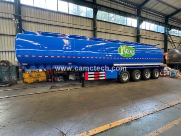 Large blue oil transport semi-trailer