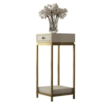Nordic Luxury: Modern Living Room Light and Tall Flower Pot Stand for Interior Decoration