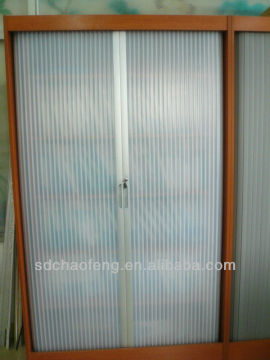 White PVC rolling door used in wardrobe