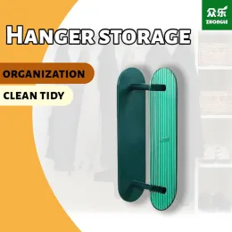 Hanger storage rack wall mounted