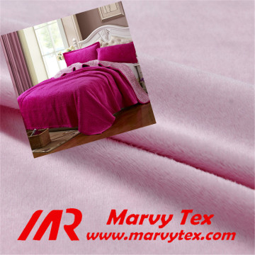 polyester tricot brush super soft velboa fabric for baby blanket