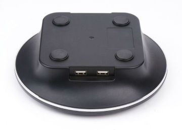 Bright Black Elect Multi Cell Phone Docking Station With Interchangeable Connectors
