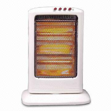 Halogen Heater in New Design with Plastic Body and 400, 800, 1,200W Heating Power