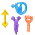 Silikon Bebek Teether çiğneme oyuncakları molar teether