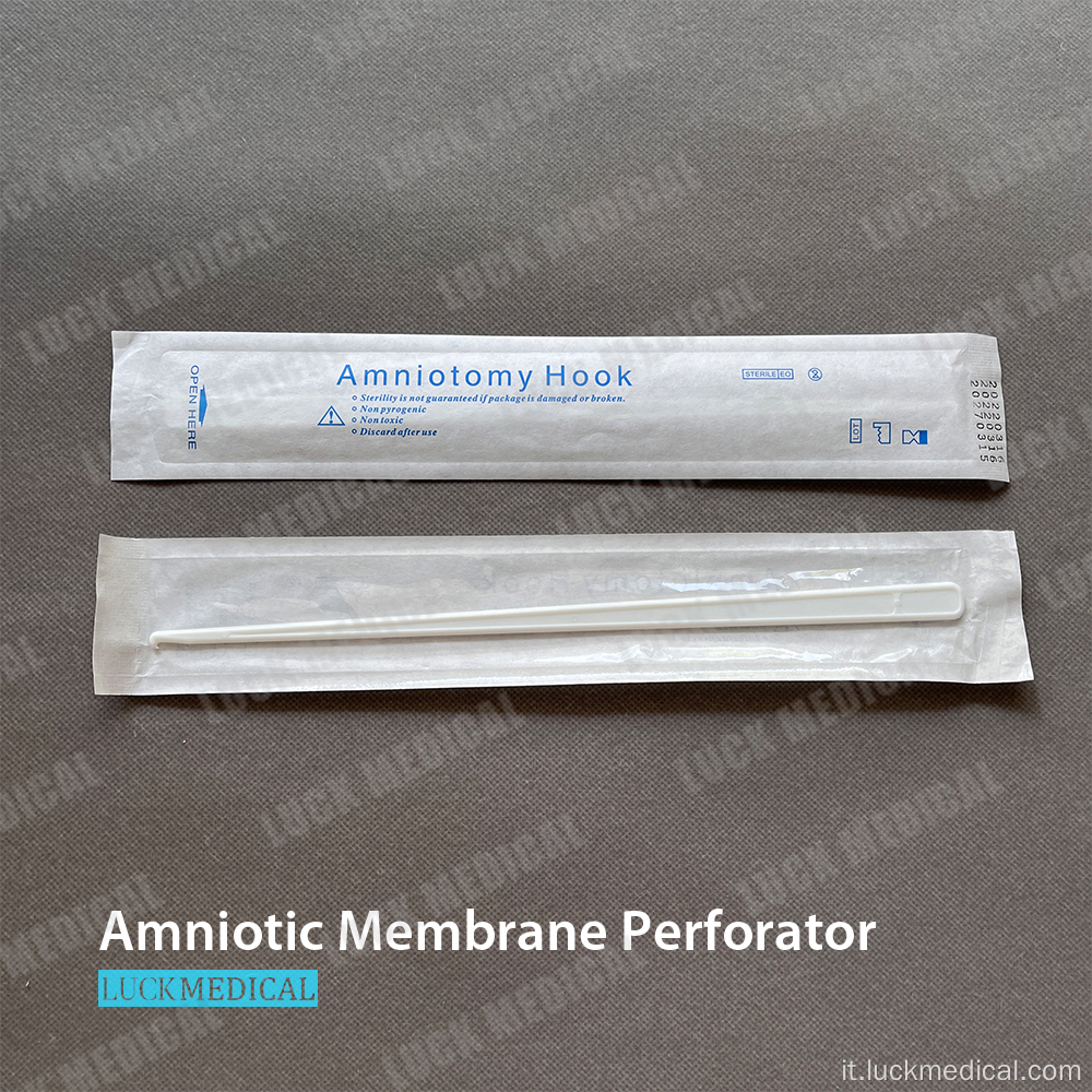 Gancio di plastica amniotomica amnihook usa e getta