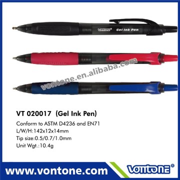 High quality retractable gel ink pen for promotion