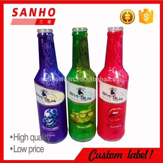 hot sale shrink film color labels for glass bottles