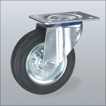 Black Rubber Castor for Industrial Application