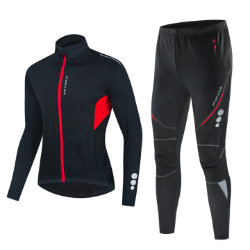 WOSAWE Men's Cycling Jacket and Pants Set - Windproof and Waterproof for MTB Biking