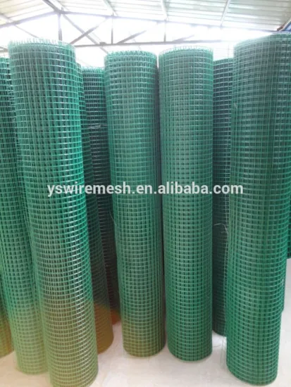1/2"X1/2" hole size green coated welded wire mesh roll