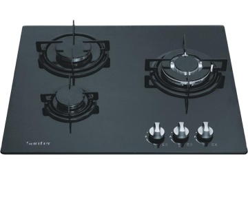 Fogão de cozinha de fogão a gás embutido com 60cm 3 queimadores