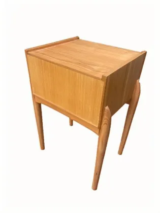 Solid Wood Nightstand Side End Table with Storage