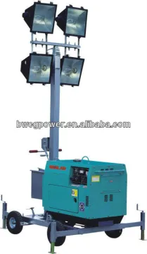 5kW Brushless Construction Light Tower Diesel Generator