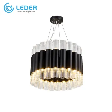 LEDER Glass Crystal Hanging Chandelier