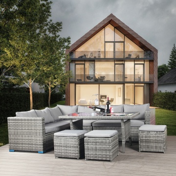 ชุดโซฟามุม Rattan Outdoor Rattan - เฟอร์นิเจอร์สวนหวาย