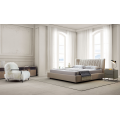 Prima Guangdong Hotel Bed Luxury Wooden avec tissu en cuir