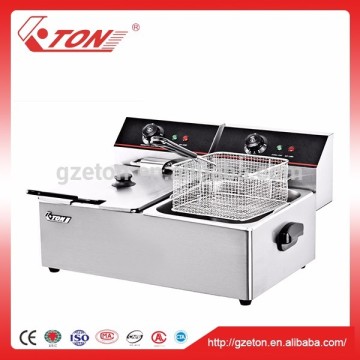 Kitchen Countertop Electric 11L Dual Tank Basket Deep Fryer
