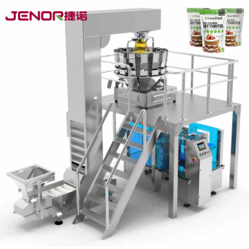 Máquina de embalagem de bolsas de vedação de back de back de café automática