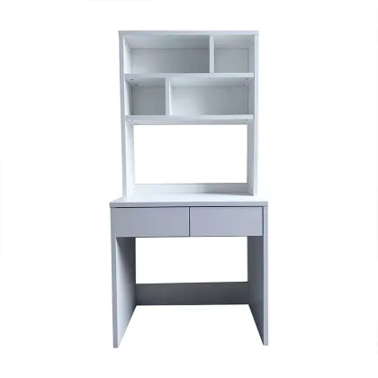 Simple Wooden Home Living Room Computer Desk with Bookcase Cabinet