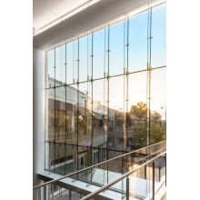 130 × 65 marco invisible pared de cortina de vidrio aislada