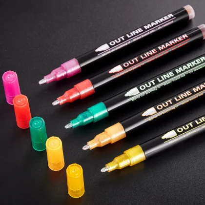 36 Colors Double Line Contour Painting Pen Set