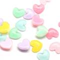 Popular Beautiful Gilttering Shine Flat Back Colorful Heart Cute Jelly Style Resin Bead Stickers for DIY