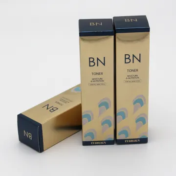Gold cardboard luxury custom cream bottle box