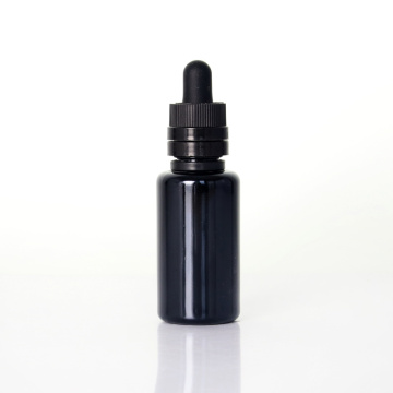 1oz Opaque Black Glass Airtight Serum Bottle with Dropper Measurement