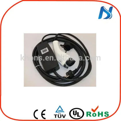 Portable ev charging station 16A 32A ev portable charger with sae j1772 ev charging connectors