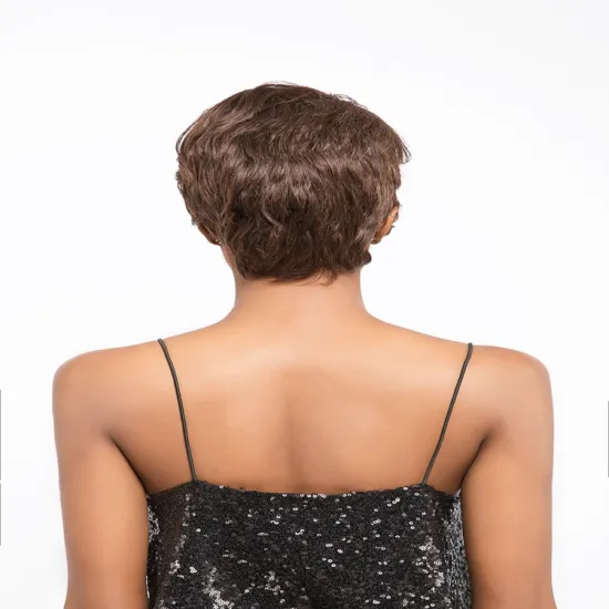Fashional A Little Wavy Short Cut Human Hair Wig For Sale