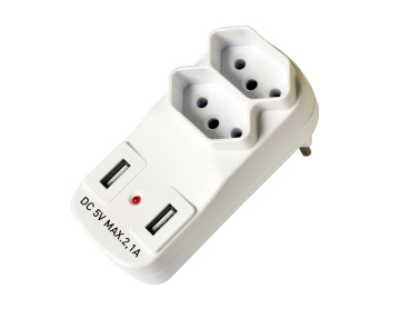 High Quality 10A Brazil Power Plug with USB Outlet - Multi Adapter