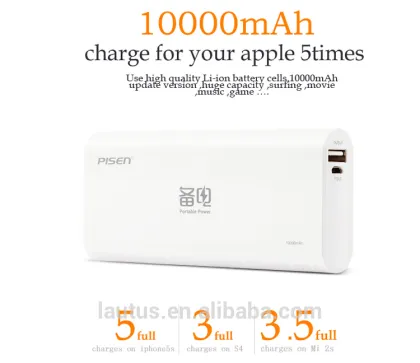 Original PISEN Portable Power Smart 10000 mAh power bank
