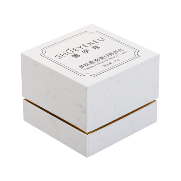 white color gold card candle box with EVA