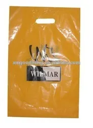 Die cut clothes bag plastic shopping bag strong handles plastic bag