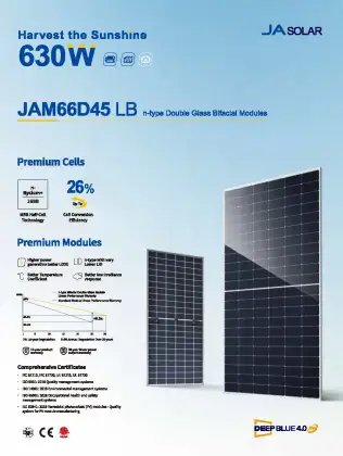 JA Solar Modules: PERC Photovoltaic Panels - Commercial 605W to 630W Bifacial N-Type Solar Panels