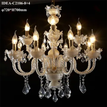 colored glass chandeliers crystal decorative candle lamp
