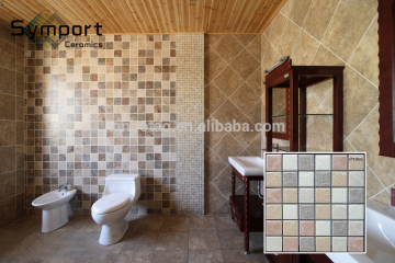 48*48mm mixed color rustic style porcelain mosaic tile for home Interiorwall decoration