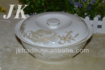 Großhandelsrestaurant Bone China Keramik -Suppen -Topf mit Abziehbild